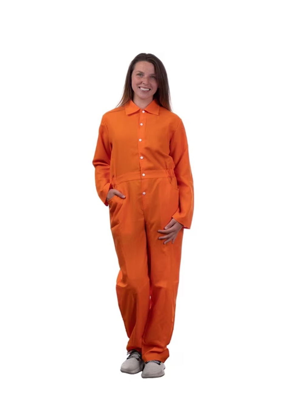 Prisoner Jumpsuit Orange Prison
Inmate Halloween Jail Criminal Costume size M